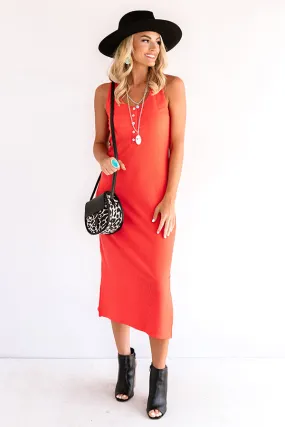 Seaside Mood Midi In Tangerine