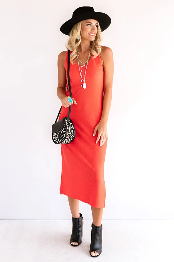 Seaside Mood Midi In Tangerine