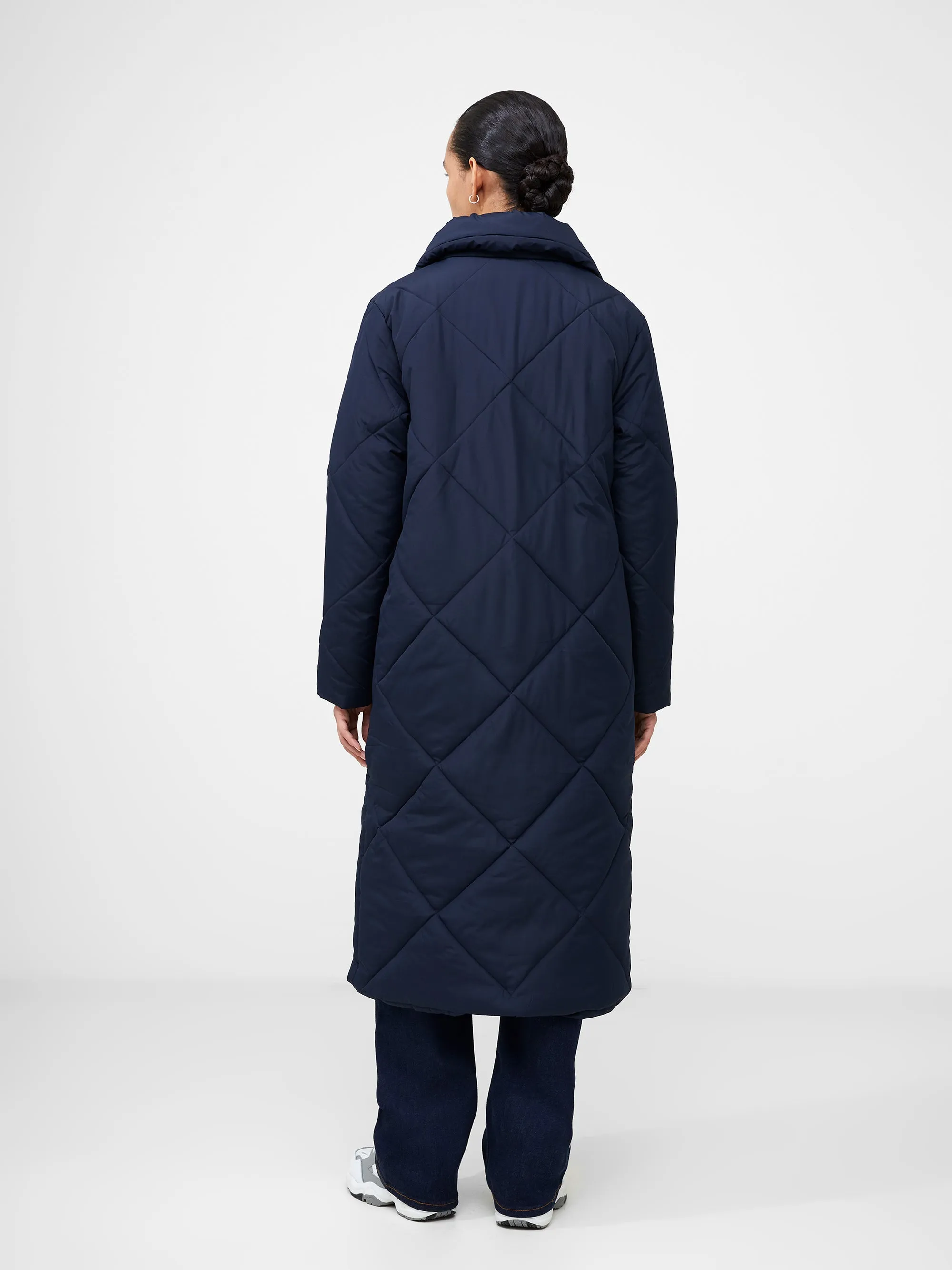 Shawl Long Diamond Puffer Coat