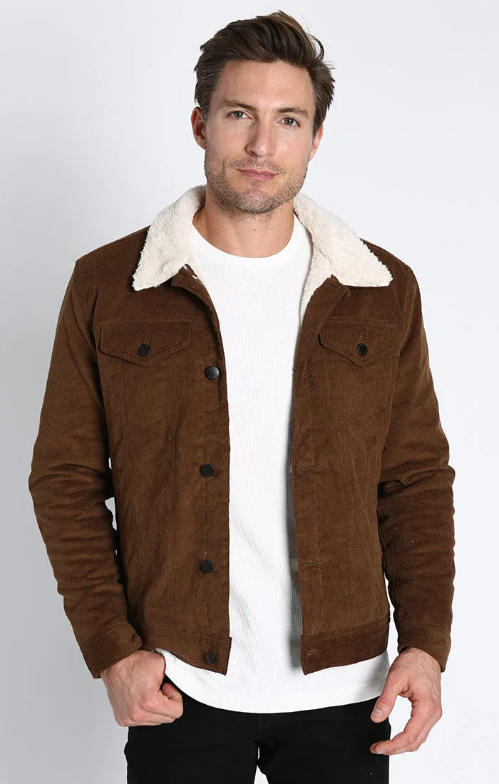 Sherpa Lined Corduroy Trucker Jacket