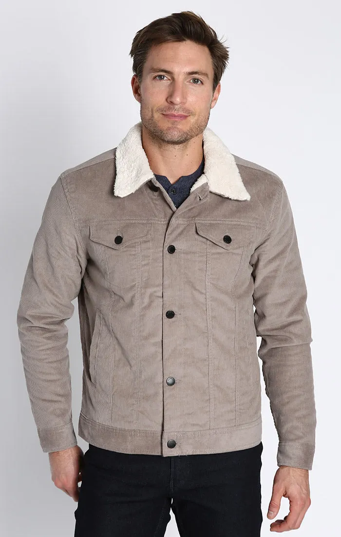 Sherpa Lined Corduroy Trucker Jacket