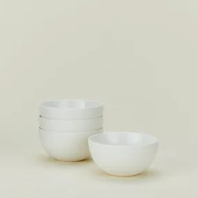 Simple Porcelain Large Bowl, Set of 4