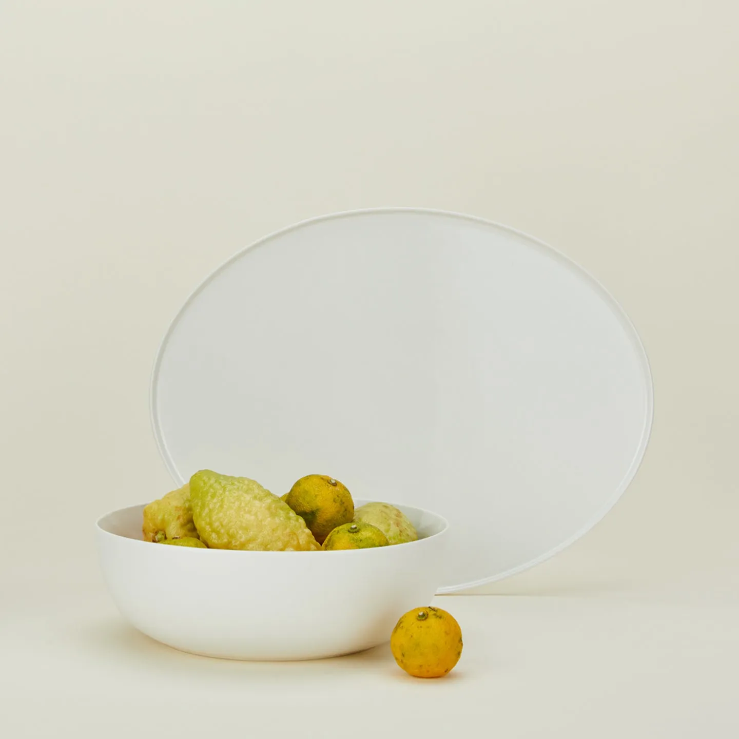 Simple Porcelain Serveware, 2 Piece Set