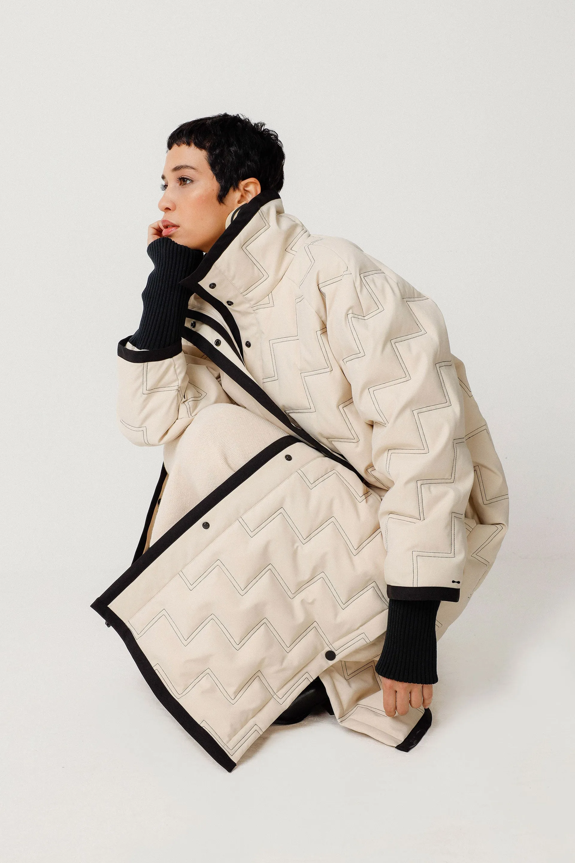 SKFK Cream Padded Coat WCT00022 Alizia