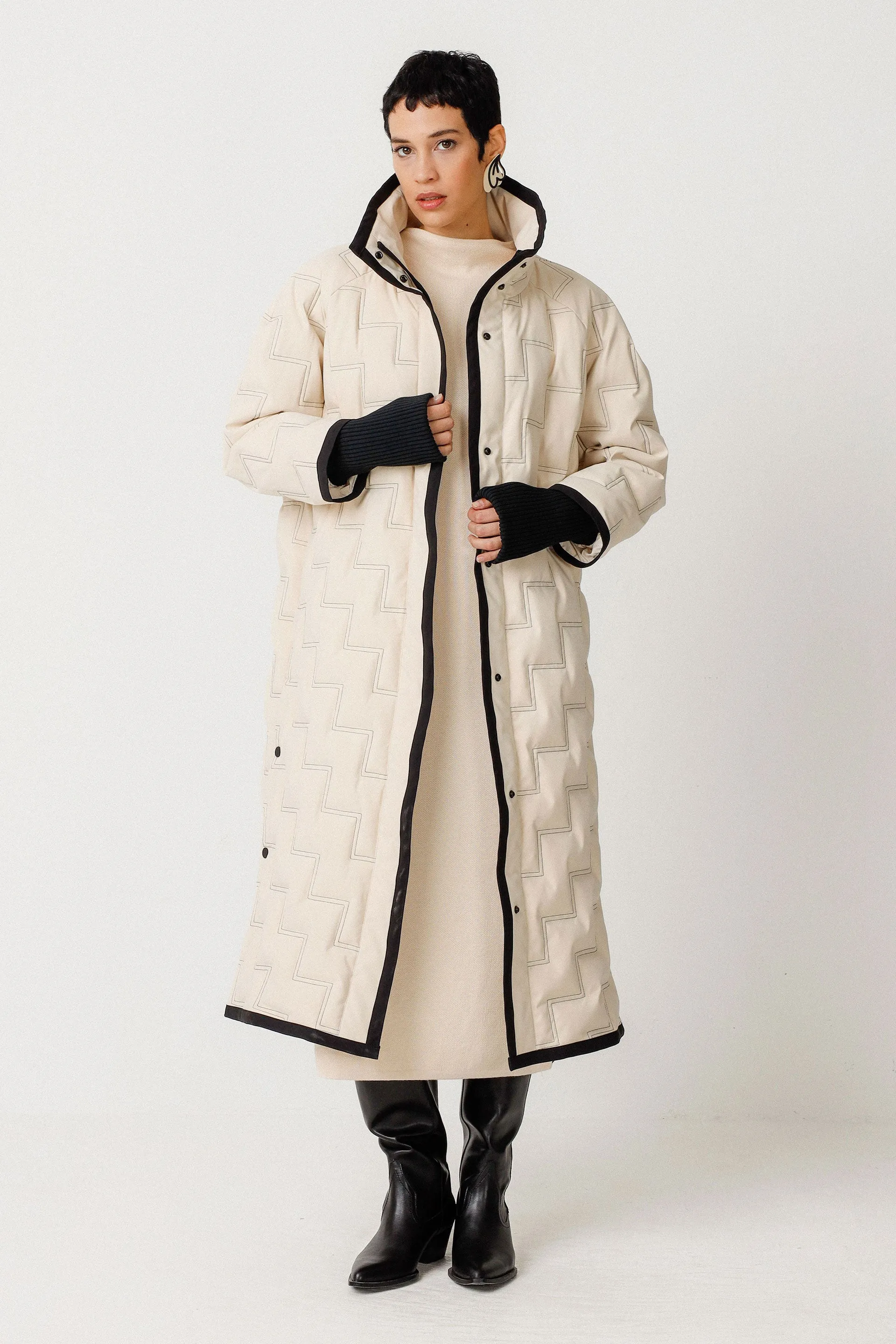 SKFK Cream Padded Coat WCT00022 Alizia