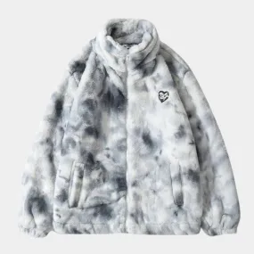 Snow Leopard | Stand-Up Collar Sherpa Jacket