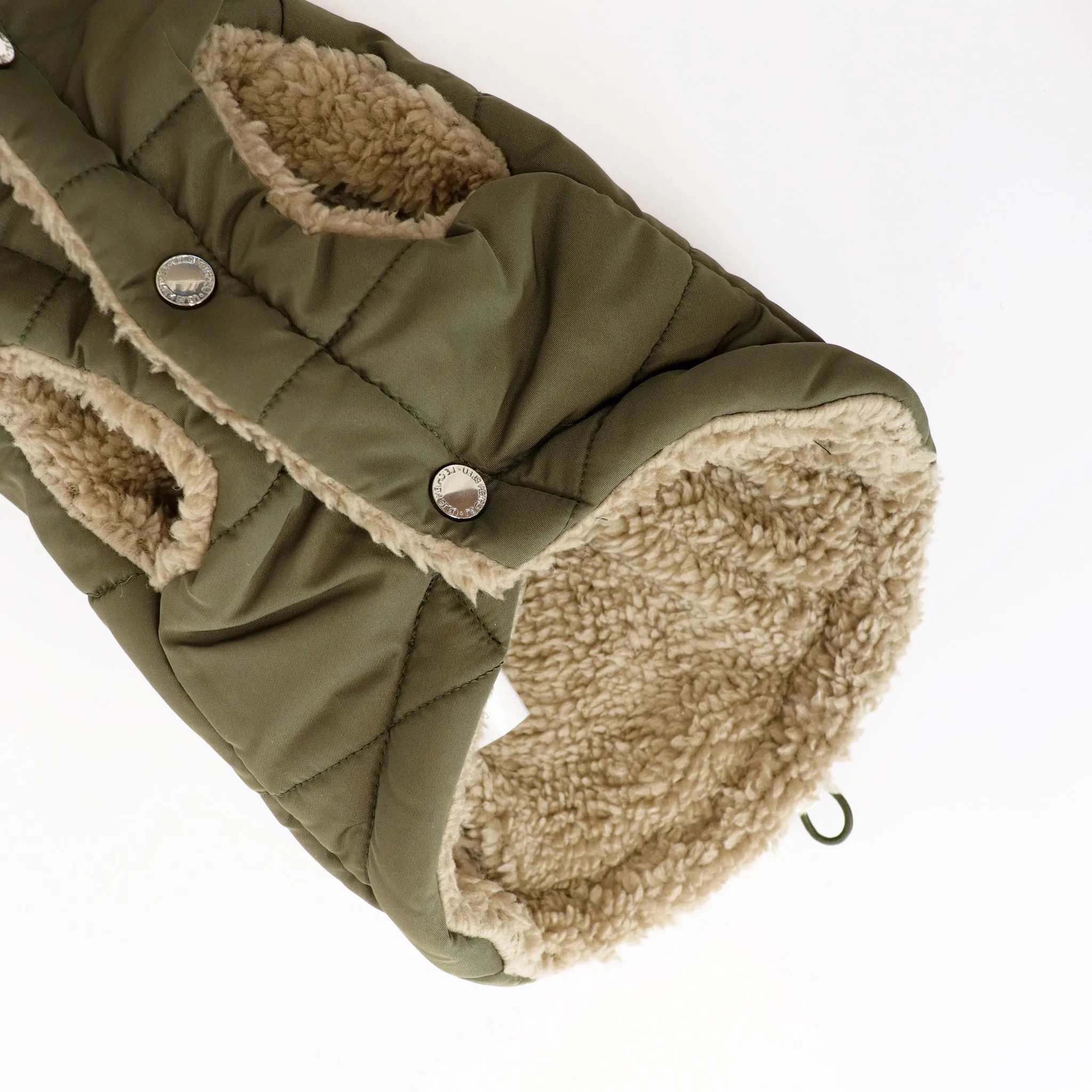 snow puffer jacket - military green