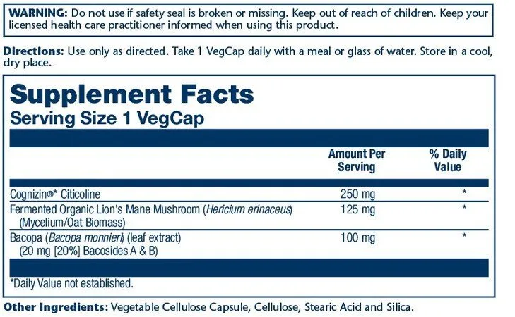 Solaray Sharpmind Focus 30 VegCap