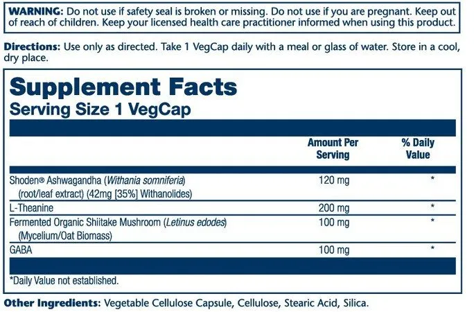 Solaray Sharpmind Stress 30 VegCap