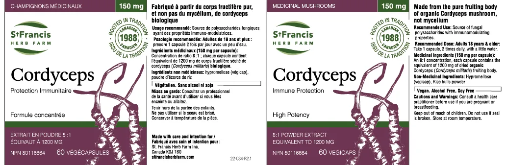 St Francis Herb Farm Cordyceps Mushroom