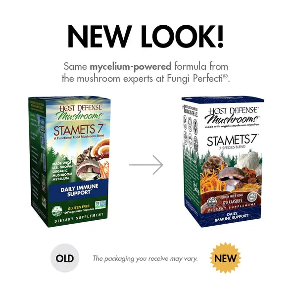 Stamets 7® | A Functional Food Mushroom Blend - 120 Capsules