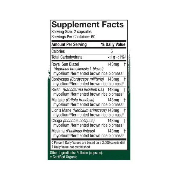 Stamets 7® | A Functional Food Mushroom Blend - 120 Capsules