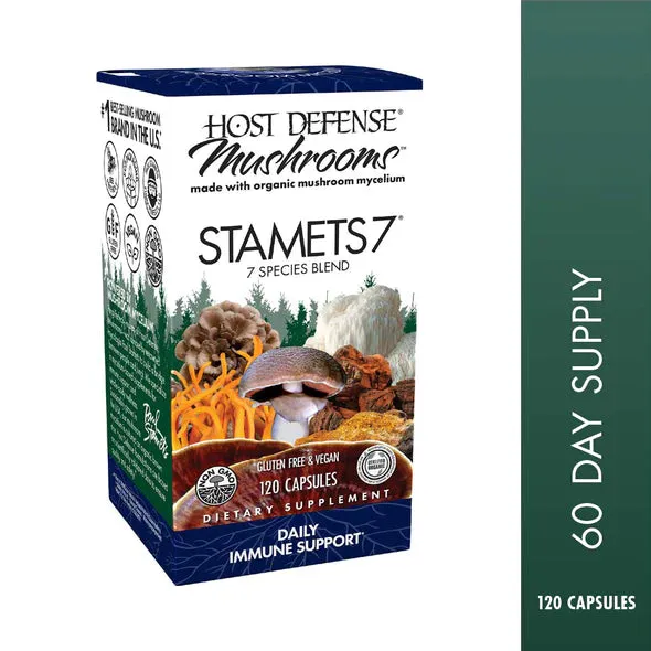 Stamets 7® | A Functional Food Mushroom Blend - 120 Capsules