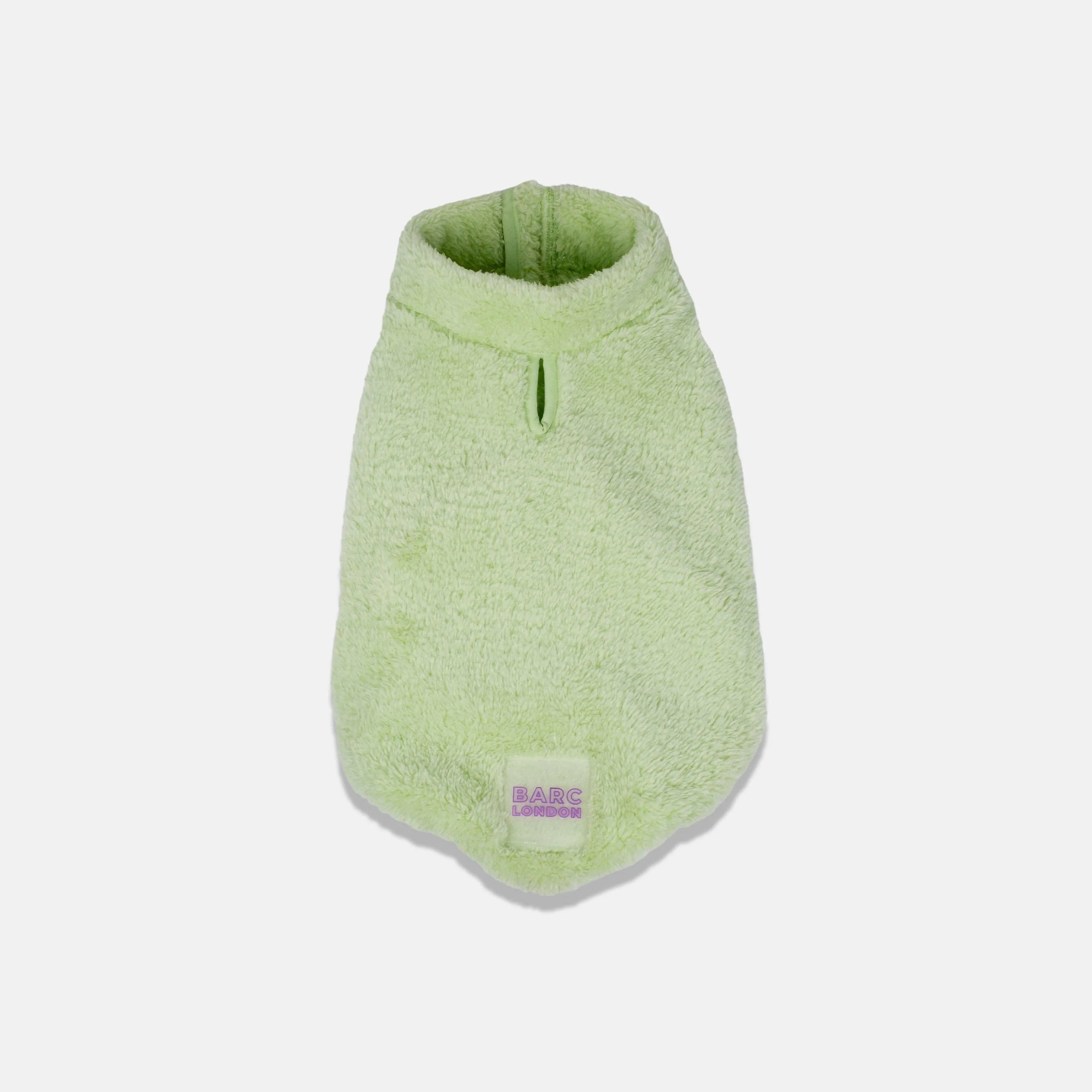 Vegan Sherpa Fleece Dog Vest | Lime