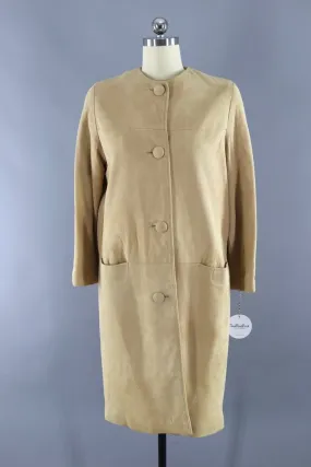 Vintage Chamois Suede Car Coat