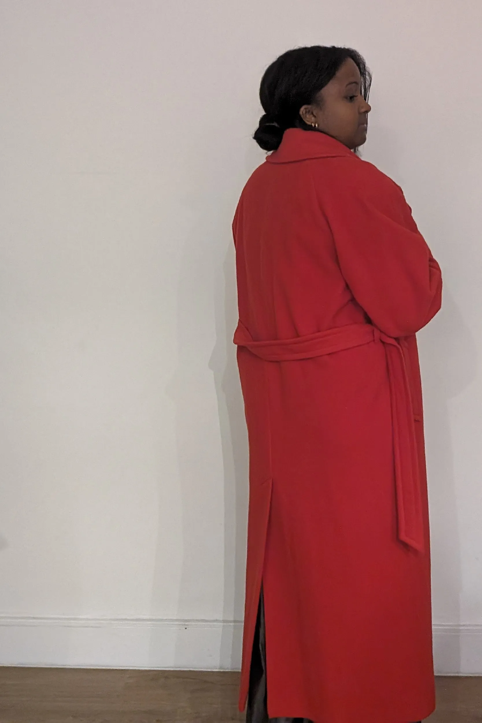 VINTAGE RED CASHMERE BLEND COAT