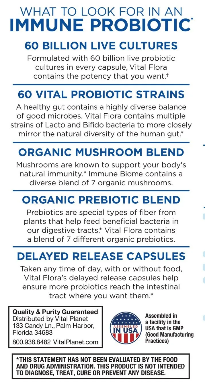 Vital Flora Vital Flora 60B, 60 Strain, Immune Biome 30 VegCap