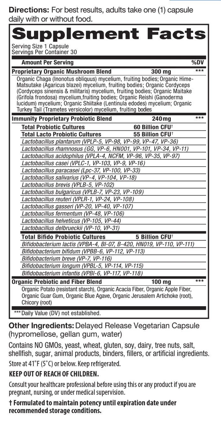 Vital Flora Vital Flora 60B, 60 Strain, Immune Biome 30 VegCap