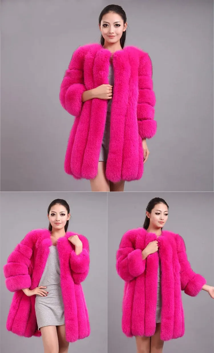 Women's Cozy Luxury Faux Fur Coat – Warm & Stylish