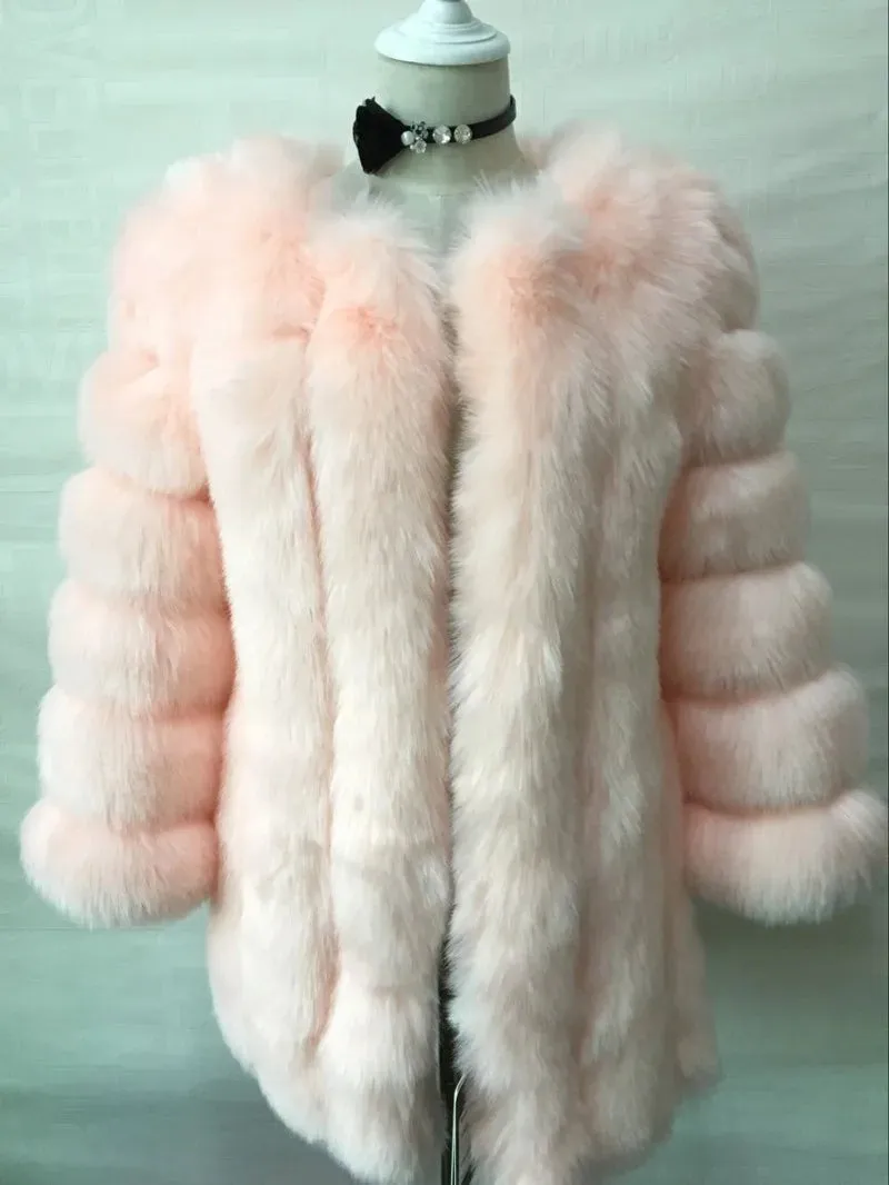 Women's Cozy Luxury Faux Fur Coat – Warm & Stylish