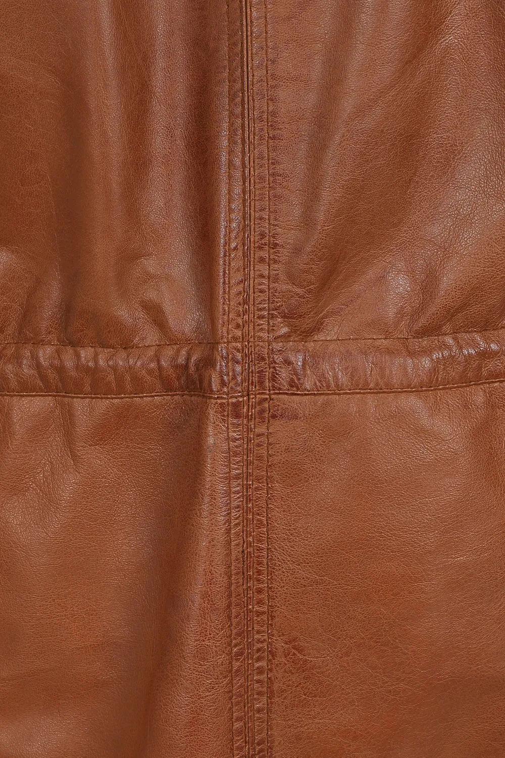 Women's ¾ Length Tan Leather Duffle Coat - 'BECKY'