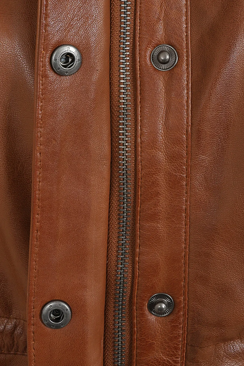 Women's ¾ Length Tan Leather Duffle Coat - 'BECKY'