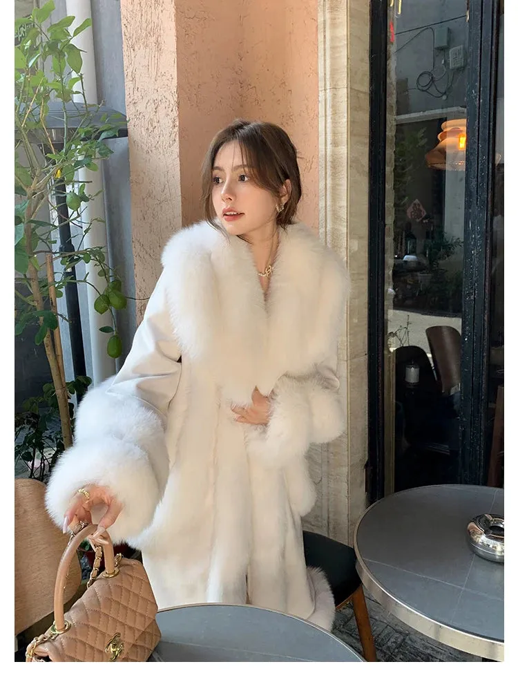 Women's Long Warm Faux Fur Coat